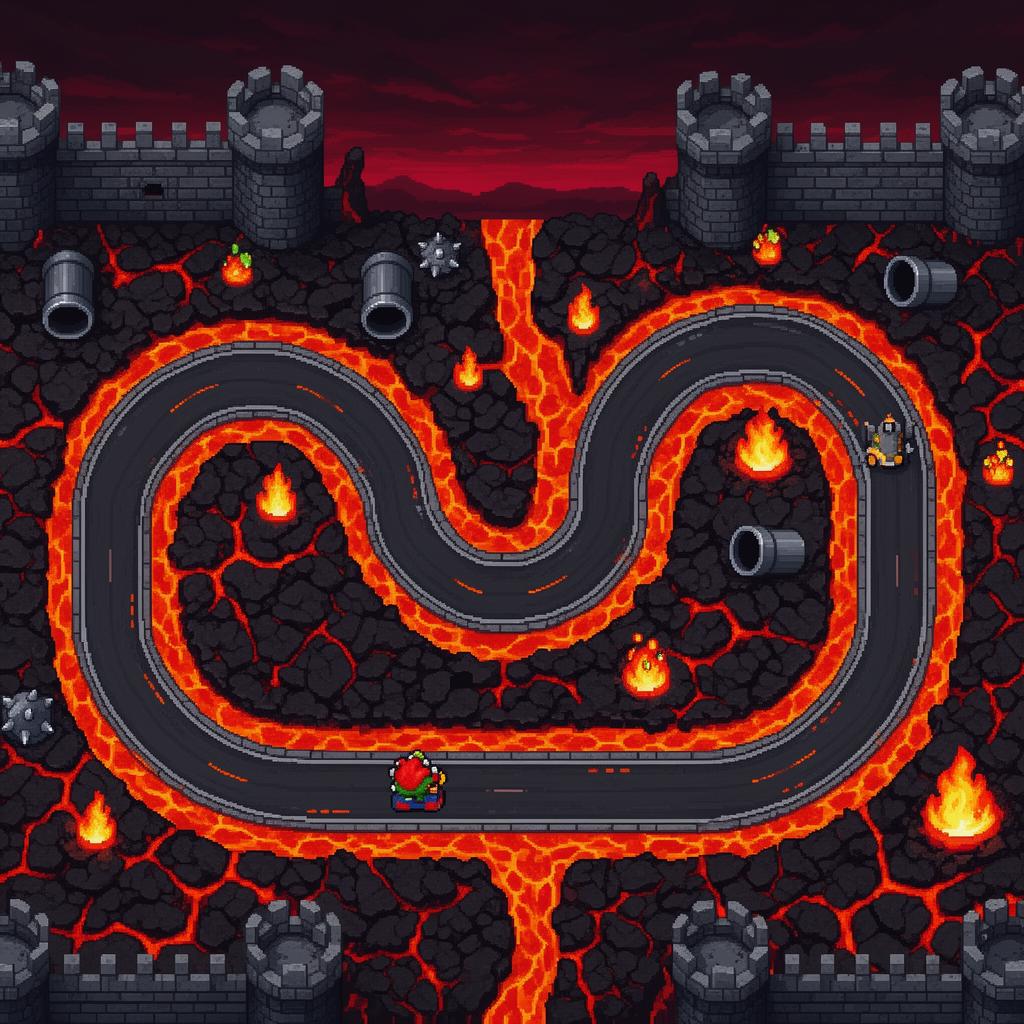 Bowser's Castle — PUMP KART track